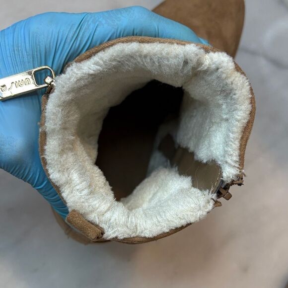 Unisa Boots Women's Quilted Suede Tan Wedge Boots - Picture 14 of 15